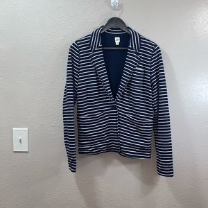 Gap sweatshirt blazer navy and white size small